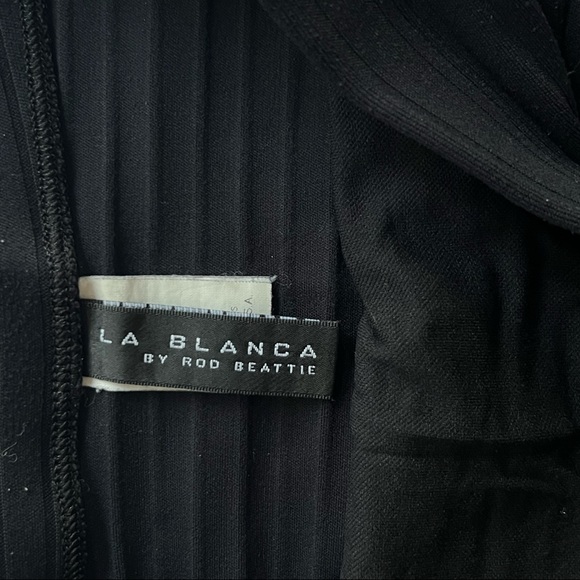 La Blanca Black High Rise Bikini a bottom size 8 - Picture 2 of 4